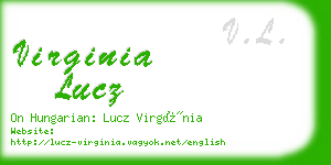 virginia lucz business card